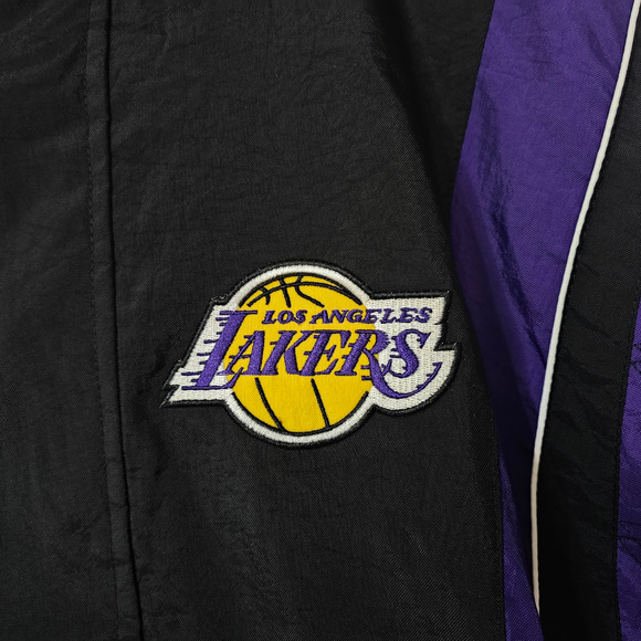 STARTER Los Angeles Lakers Mens Jacket Breakaway Black Hooded 1/4 Zip Size M - Picture 5 of 9
